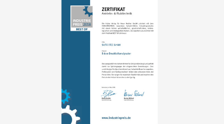 Documento informativo sobre un premio recibido por SUTO