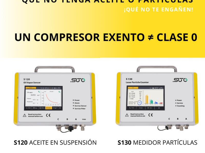 compresor exento distinto clase 0 medidor de particulas aceite suspension